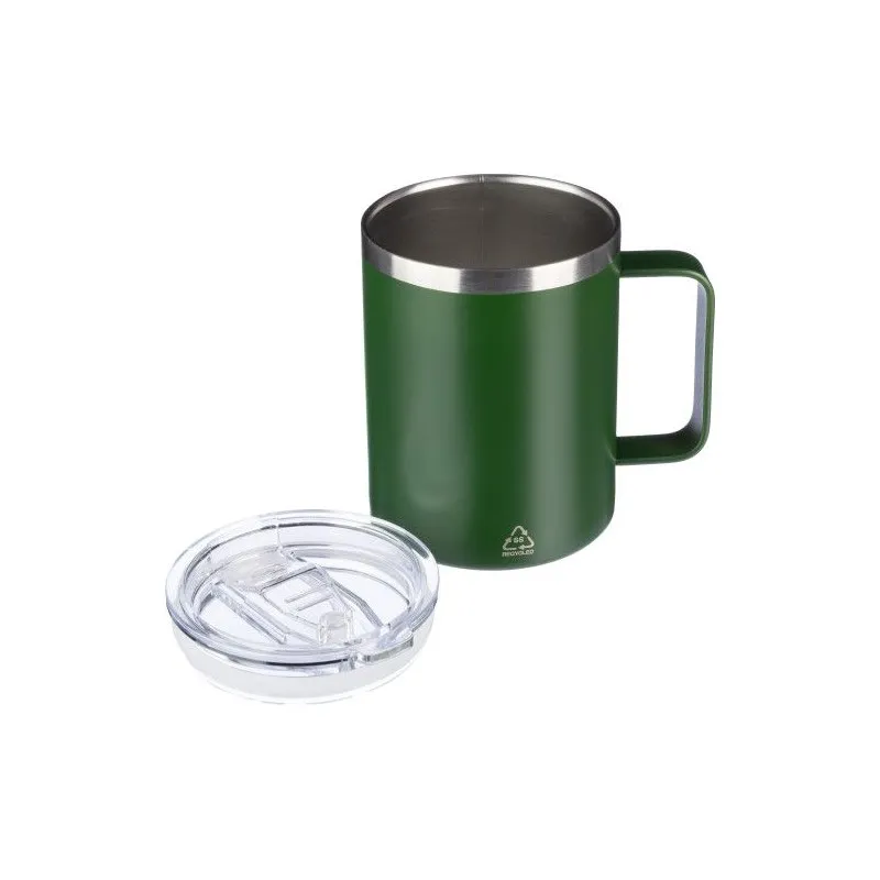 Mug double paroi incassable en acier inoxydable personnalisé - Renate Matières : toile Couleurs : vert citron Contenance : 12 L 