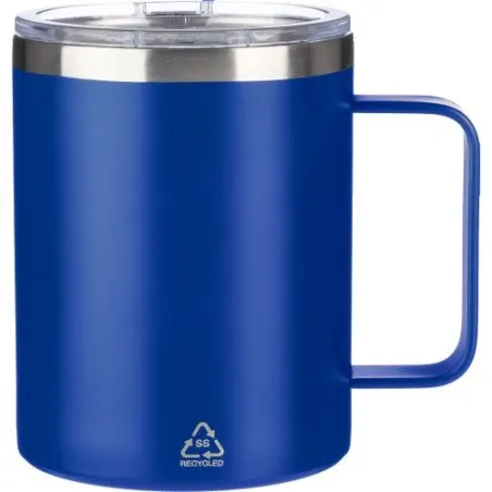 Mug double paroi incassable en acier inoxydable personnalisé - Renate Matières : coton organique Couleurs : naturel Contenance :