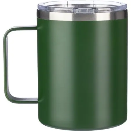 Mug double paroi incassable en acier inoxydable personnalisé - Renate Matières : coton organique Couleurs : naturel Contenance :