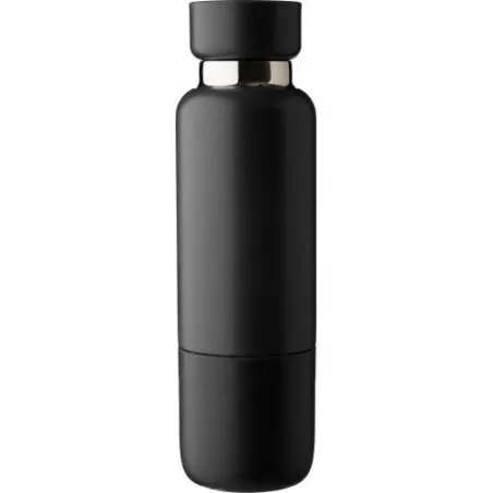 Gourde écologique double paroi de 500 ml en acier inoxydable Lieselotte Matières : pongée Couleurs : bleu marine