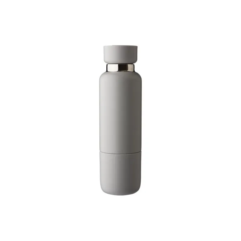 Gourde écologique double paroi de 500 ml en acier inoxydable Lieselotte Matières : pongée Couleurs : noir personnalisable avec v