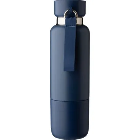 Gourde écologique double paroi de 500 ml en acier inoxydable Lieselotte Matières : pongée Couleurs : noir personnalisation rapid