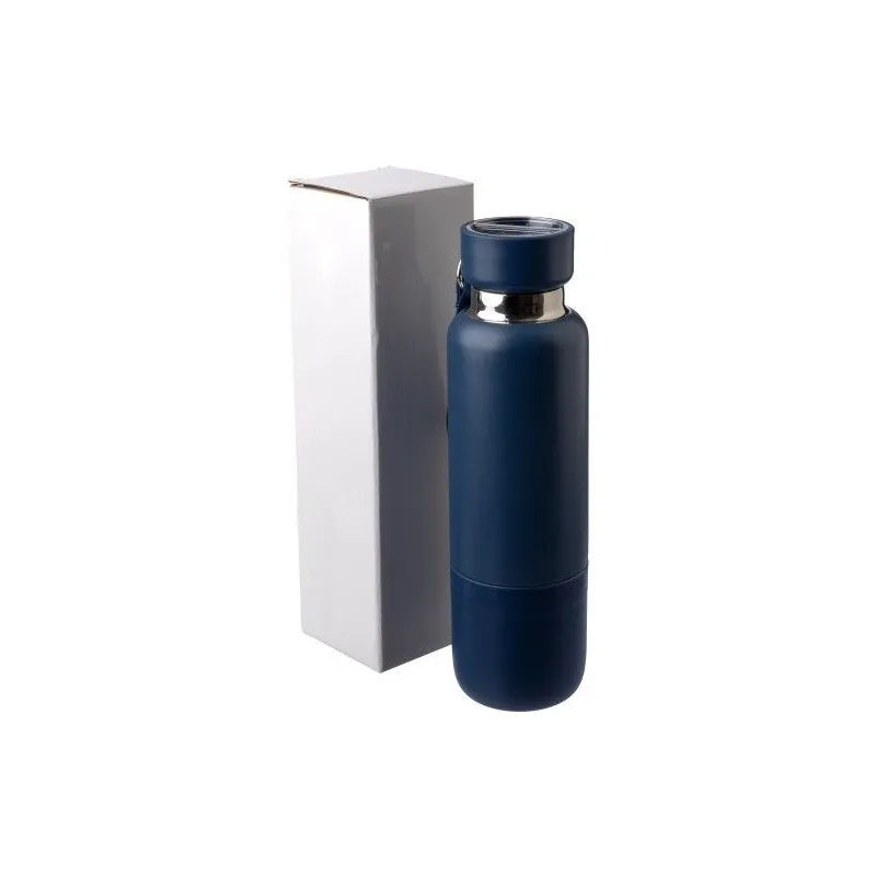 Gourde écologique double paroi de 500 ml en acier inoxydable Lieselotte Matières : pongée Couleurs : noir personnalisation rapid