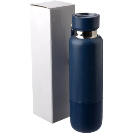 Gourde écologique double paroi de 500 ml en acier inoxydable Lieselotte Matières : pongée Couleurs : noir personnalisation rapid