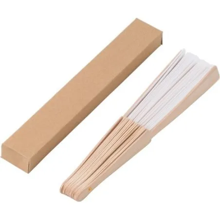 Éventail en Bois et rPET - Élégance Écologique Personnalisé