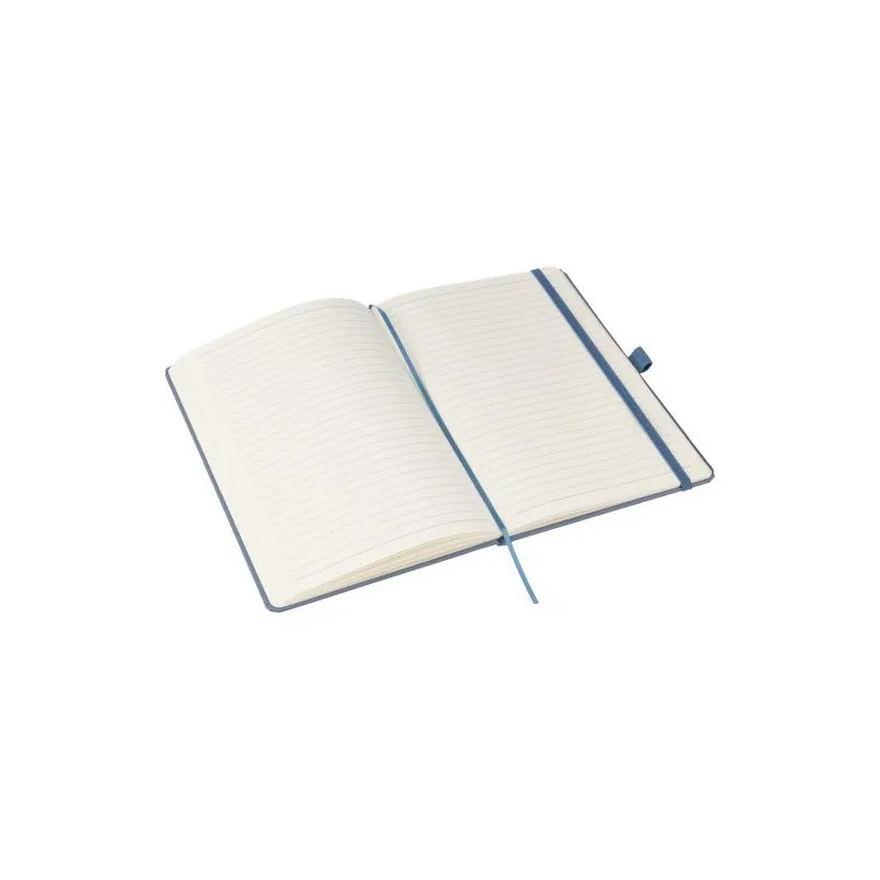 Carnet A5 écologique en biodéchets recyclés et carton - Gertrud Matières : polyester Couleurs : blanc personnalisation rapide en