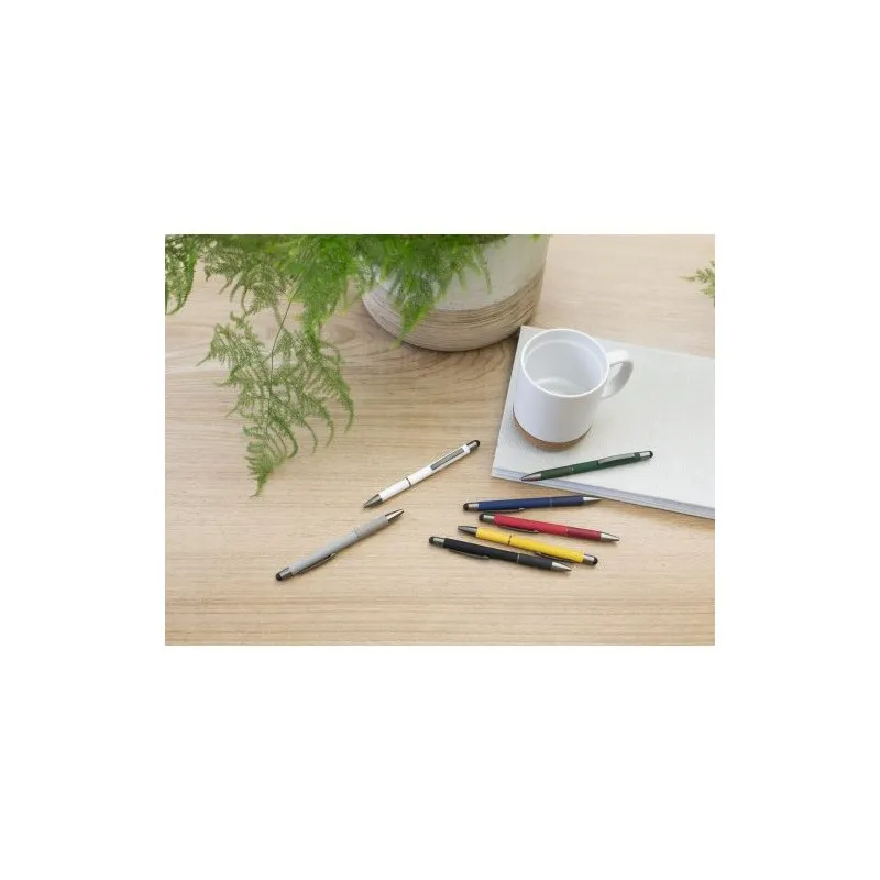 Stylo bille personnalisable et pratique en aluminium - Jeet Matières : aluminium Couleurs : noir impression logo haute qualité