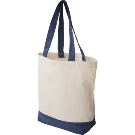 Sac shopping personnalisé en coton canvas - Cole Matières : céramique Couleurs : bleu Contenance : 350 ml impression logo haute 