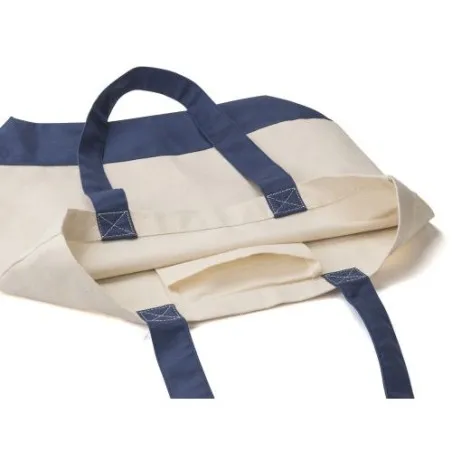 Sac shopping personnalisé en coton canvas - Cole Matières : céramique Couleurs : bleu marine Contenance : 350 ml objet publicita