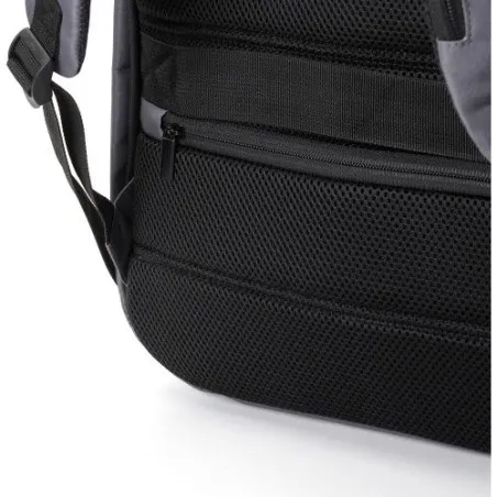 Sac à dos écologique porte-ordinateur en polyester rPET personnalisé Calliope Matières : acier inoxydable Couleurs : bleu Conten