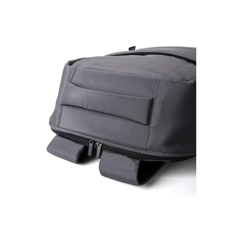 Sac à dos écologique porte-ordinateur en polyester rPET personnalisé Calliope Matières : acier inoxydable Couleurs : bleu Conten