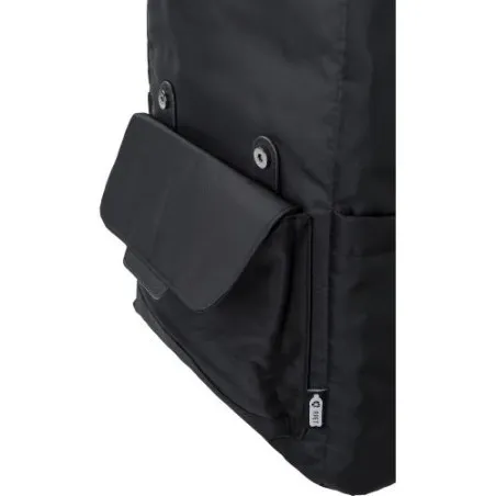 Sac à dos écologique en polyester rPET avec rabat Marlowe Matières : acier inoxydable Couleurs : argenté Contenance : 200 ml imp