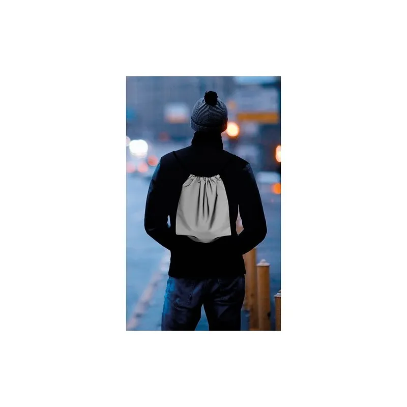 Sac Cordelette Réfléchissant Personnalisé - Idéal pour le Sport SHOOP Couleurs : bois impression haute définition