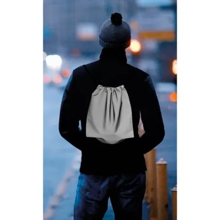 Sac Cordelette Réfléchissant Personnalisé - Idéal pour le Sport SHOOP Couleurs : bois impression haute définition