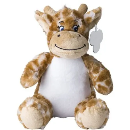 Peluche en polyester personnalisée 'Girafe' - Cadeau d'Entreprise Rick Matières : polyester Couleurs : gris cadeau entreprise pa