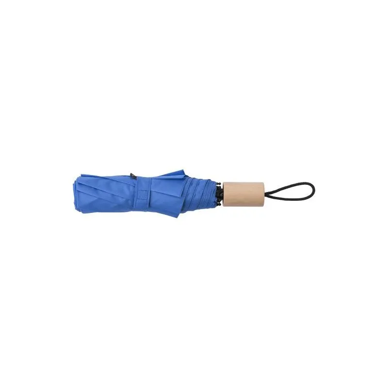 Parapluie pliable personnalisé en polyester - Brooklyn Matières : polyester Couleurs : bleu goodies personnalisé en stock