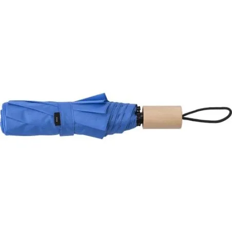 Parapluie pliable personnalisé en polyester - Brooklyn Matières : polyester Couleurs : bleu personnalisable avec votre logo