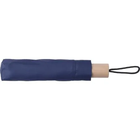 Parapluie pliable personnalisé en polyester - Brooklyn Matières : bois Couleurs : bois livraison express 24h 48h
