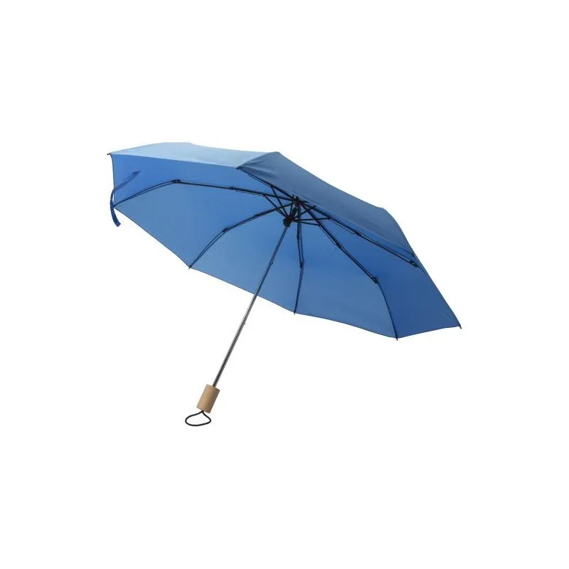 Parapluie pliable personnalisé en polyester - Brooklyn Matières : bois Couleurs : bois cadeau client original
