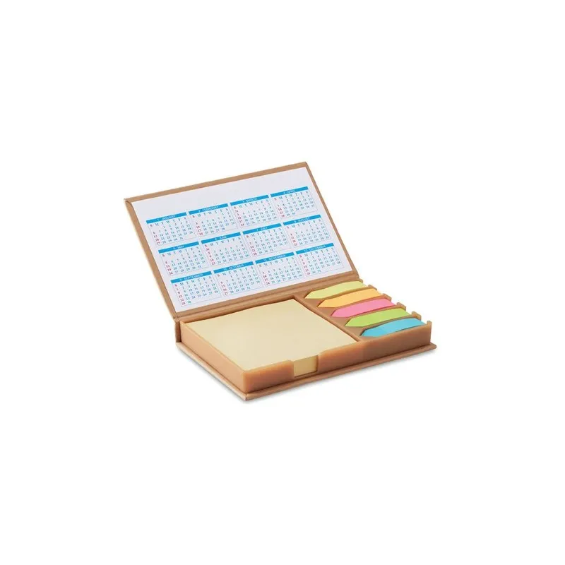 Set de bureau pratique avec calendrier personnalisé MEMOCALENDAR Matières : ABS Couleurs : blanc