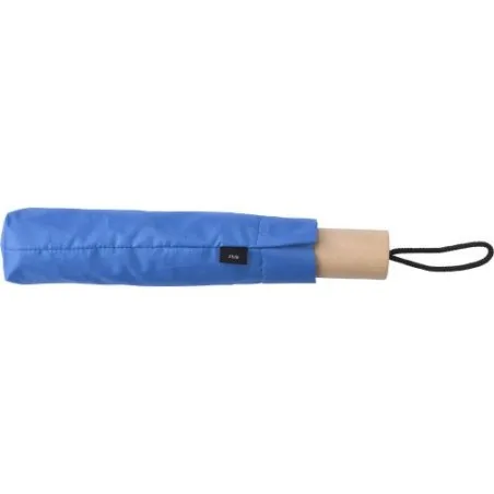 Parapluie pliable personnalisé en polyester - Brooklyn Matières : Synthétique Couleurs : bleu cobalt personnalisation rapide en 