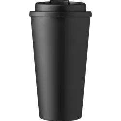 Mug écologique double paroi en plastique PP de 450 ml - Mackenzie Matières : Synthétique Couleurs : blanc