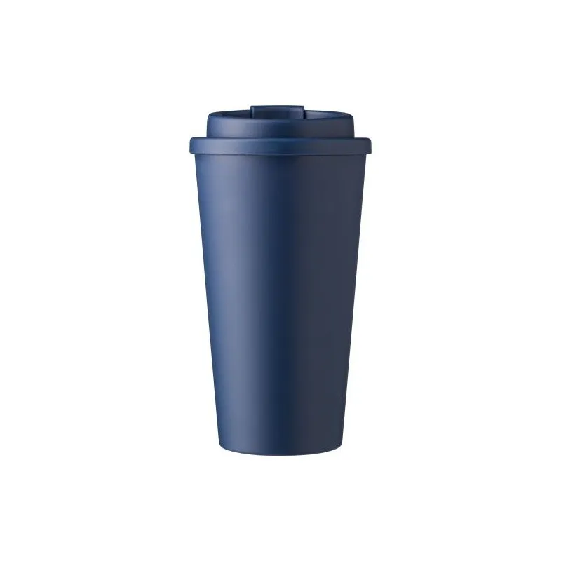 Mug écologique double paroi en plastique PP de 450 ml - Mackenzie Matières : Synthétique Couleurs : blanc personnalisation rapid