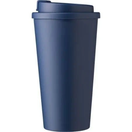 Mug écologique double paroi en plastique PP de 450 ml - Mackenzie Matières : Synthétique Couleurs : blanc objet promo petit budg