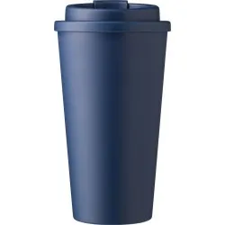 Mug écologique double paroi en plastique PP de 450 ml - Mackenzie Matières : Synthétique Couleurs : blanc 2