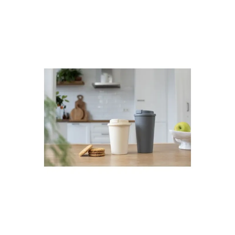 Mug écologique double paroi en plastique PP de 450 ml - Mackenzie Matières : Synthétique Couleurs : orange objet promotionnel éc