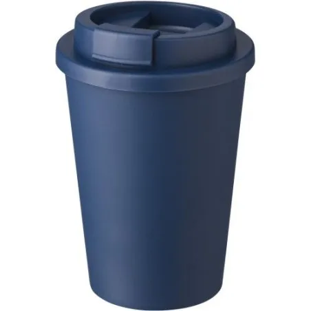 Mug incassable double paroi de 350 ml en plastique PP - Gabriela Matières : Synthétique Couleurs : bleu marquage laser ultra pré