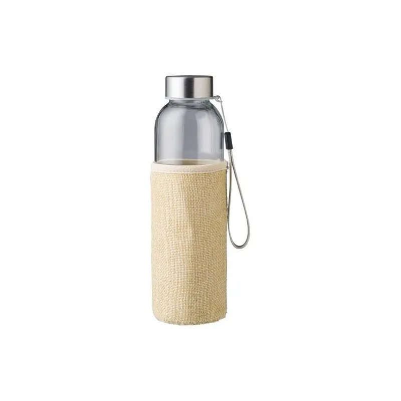 Gourde en verre 500 ml avec housse en jute Kaydence