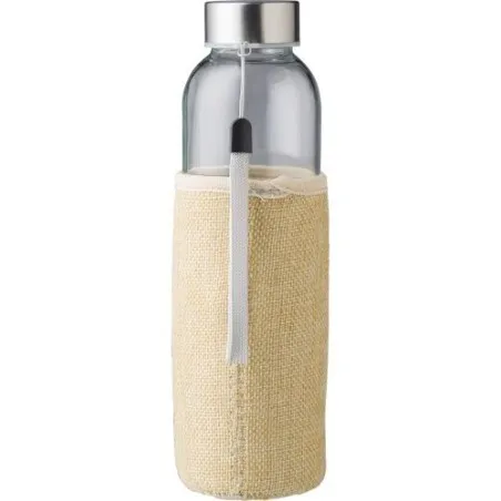 Gourde en verre 500 ml avec housse en jute Kaydence