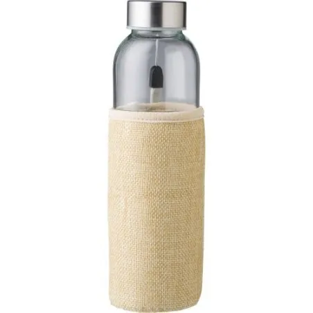 Gourde en verre 500 ml avec housse en jute Kaydence