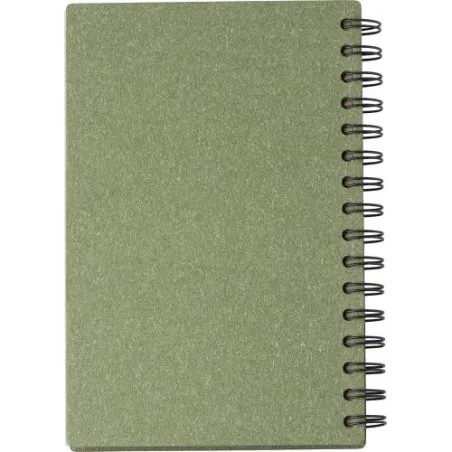 Carnet à spirale personnalisé en matériau recyclé - Caleb Matières : Synthétique Couleurs : orange cadeau collaborateur premium