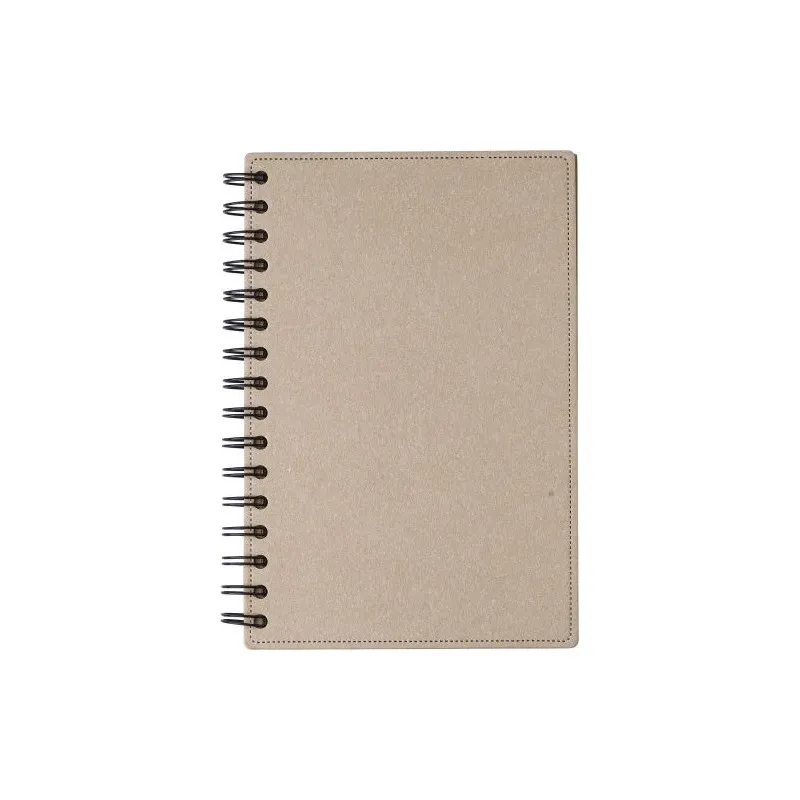 Carnet à spirale personnalisé en matériau recyclé - Caleb Matières : Synthétique Couleurs : bleu marine cadeau entreprise pas ch