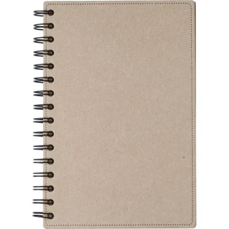 Carnet à spirale personnalisé en matériau recyclé - Caleb Matières : Synthétique Couleurs : bleu marine cadeau entreprise pas ch
