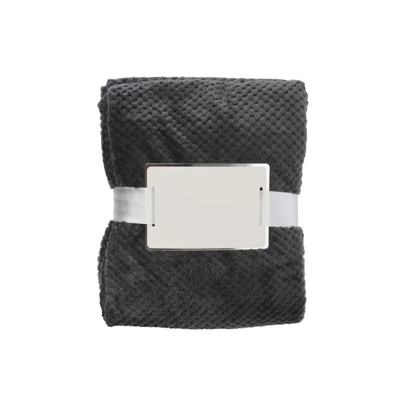 Plaid polaire gaufré en flanelle de polyester personnalisable Nikolaï Matières : Synthétique Couleurs : rouge goodies publicitai