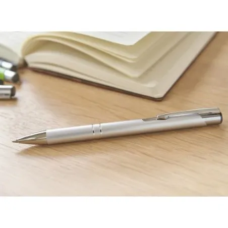 Stylo bille aluminium publicitaire personnalisé - Alexander Matières : PVC Couleurs : blanc personnalisable avec votre logo