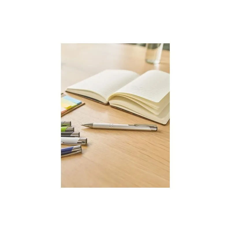 Stylo bille aluminium publicitaire personnalisé - Alexander Matières : céramique Couleurs : blanc Contenance : 200 ml cadeau ent