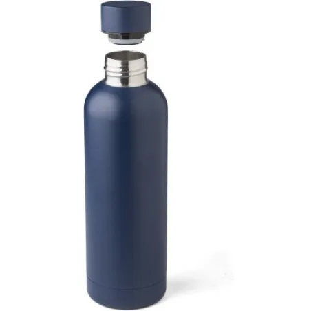 Gourde isotherme écologique en acier inoxydable recyclé de 500 ml Isaih Matières : aluminium Couleurs : bleu clair cadeau collab