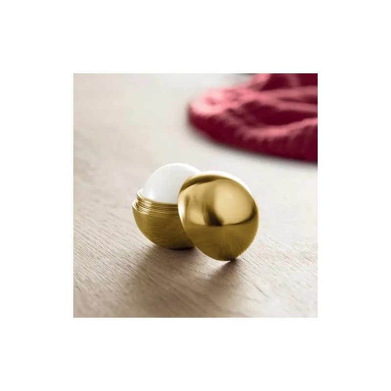 Boule baume à lèvres personnalisé Beauté et Protection UV SOFT Matières : PET recyclé Couleurs : blanc cadeau collaborateur prem