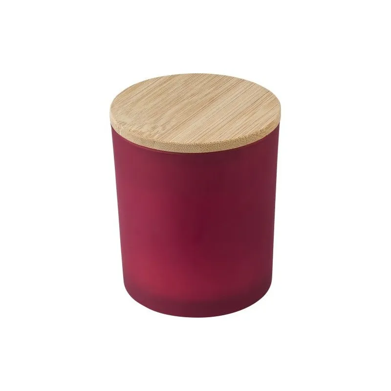 Bougie écologique dans un contenant en verre - Josiah Matières : aluminium Couleurs : rouge objet publicitaire robuste