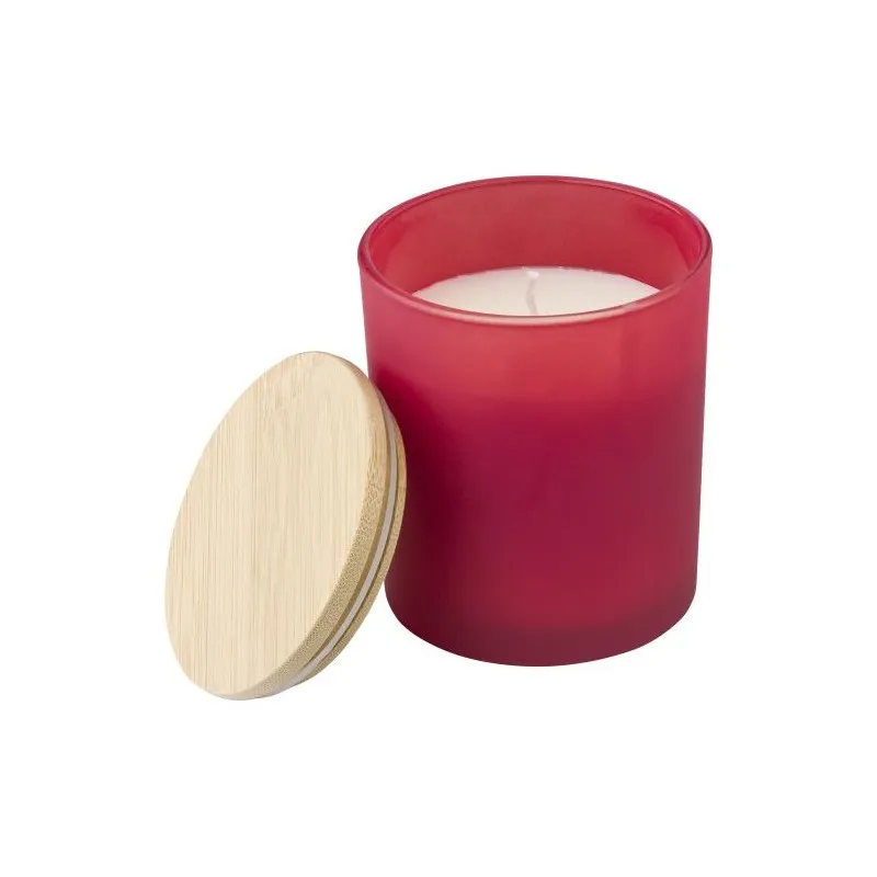 Bougie écologique dans un contenant en verre - Josiah Matières : aluminium Couleurs : rouge personnalisation sur mesure
