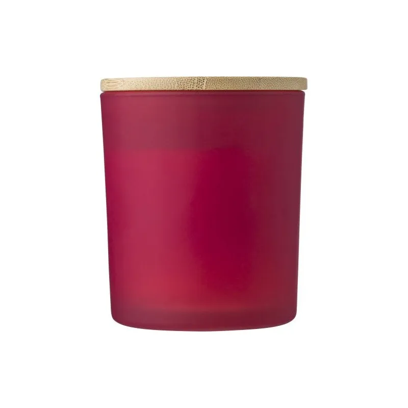 Bougie écologique dans un contenant en verre - Josiah Matières : aluminium Couleurs : jaune personnalisable avec votre logo