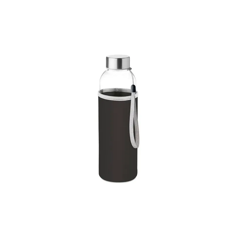 Bouteille en verre écologique 500 ml personnalisée UTAH GLASS Matières : polypropylène (PP) Couleurs : noir