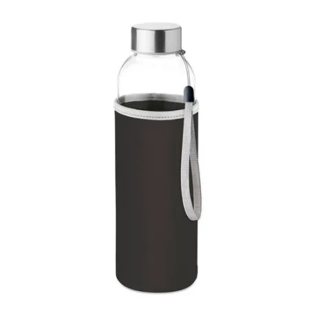 Bouteille en verre écologique 500 ml personnalisée UTAH GLASS Matières : polypropylène (PP) Couleurs : noir