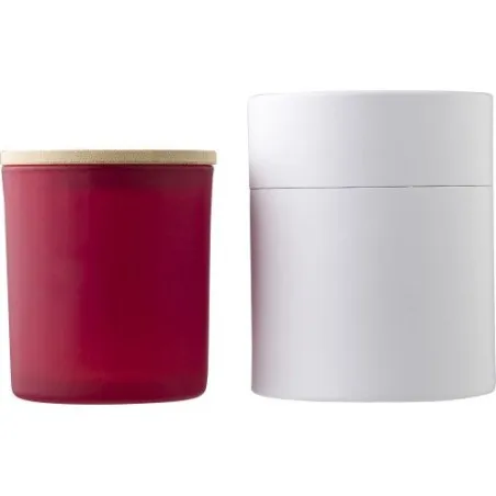 Bougie personnalisable en verre - Lucas Matières : aluminium Couleurs : blanc personnalisable avec votre logo