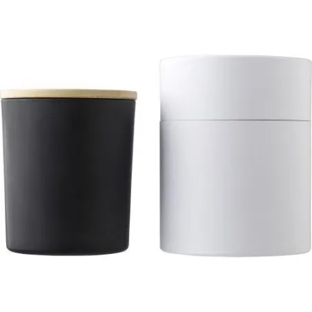 Bougie écologique en verre personnalisée - Matthew Matières : aluminium Couleurs : anthracite impression haute définition