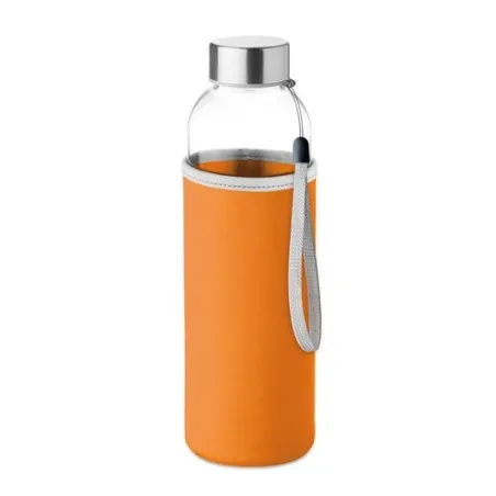 Bouteille en verre écologique 500 ml personnalisée UTAH GLASS Matières : coton biologique Couleurs : beige cadeau collaborateur 